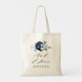 Trauzeugin mit blühender Schrift Tragetasche (Rückseite)