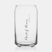 Trauzeugin mit personalisiertem Namen Dosenglas (Vorderseite)