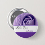 TRAUZEUGIN Name-Lavendel-lila Rose Button (Vorne & Hinten)