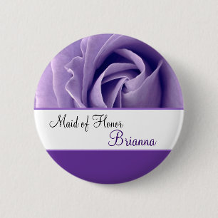 TRAUZEUGIN Name-Lavendel-lila Rose Button