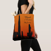 Trauzeugin, Name, Orange Sky, Saguaro Sunset Tasche (Von Nahem)