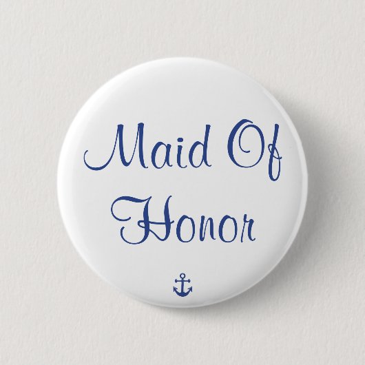 Trauzeugin Nautical Wedding Buttons (Vorderseite)