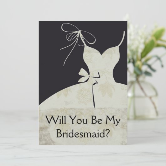 Trauzeugin oder Bridesmaid Einladung (Stehend Vorderseite)