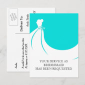 Trauzeugin oder Bridesmaid Postcard Einladung (Vorne/Hinten)