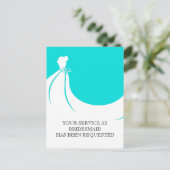 Trauzeugin oder Bridesmaid Postcard Einladung (Stehend Vorderseite)