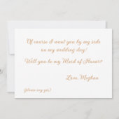 Trauzeugin- oder Überbrückungskarte Einladung (Rückseite)