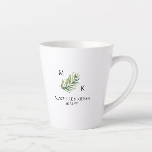 Trauzeugin Palm Leaf Brautparty Milchtasse (Rechts)