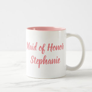 Trauzeugin Pink Elegante Script Hochzeiten Zweifarbige Tasse