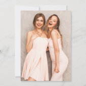 Trauzeugin Pink modern mädchenhaft Retro 60er Jahr Einladung (Rückseite)