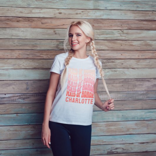 Trauzeugin Pink modern mädchenhaft Retro 60er Jahr T-Shirt