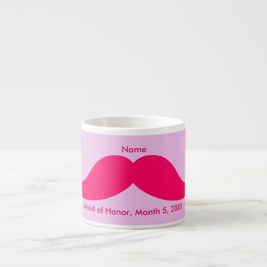 Trauzeugin Pink Mustache Espresso Tasse (Vorderseite)