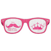 Trauzeugin Pink Mustache Party Sonnenbrille (Vorderseite)