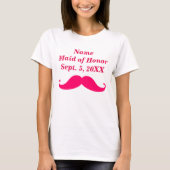 Trauzeugin Pink Mustache Womens Basic T - Shirt (Vorderseite)