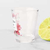 Trauzeugin Pink White Wedding Schnapsglas (Rechts)