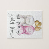 Trauzeugin? Puzzlespiel-blondes Puzzle (Horizontal)