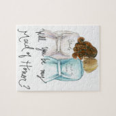 Trauzeugin? Puzzlespiel kastanienbraunes L Puzzle (Horizontal)