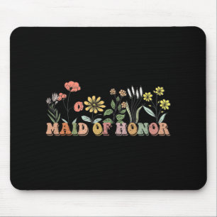 Trauzeugin Retro Groovy Brautparty Bridesmaid Mousepad