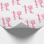 Trauzeugin Retro-Script rosa Geschenkpapier (Ecke)