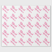 Trauzeugin Retro-Script rosa Geschenkpapier (Flach)