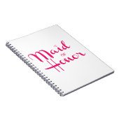 Trauzeugin Retro-Script rosa Notizblock (Rechte Seite)