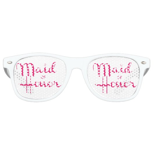 Trauzeugin Retro-Script rosa Partybrille (Vorderseite)