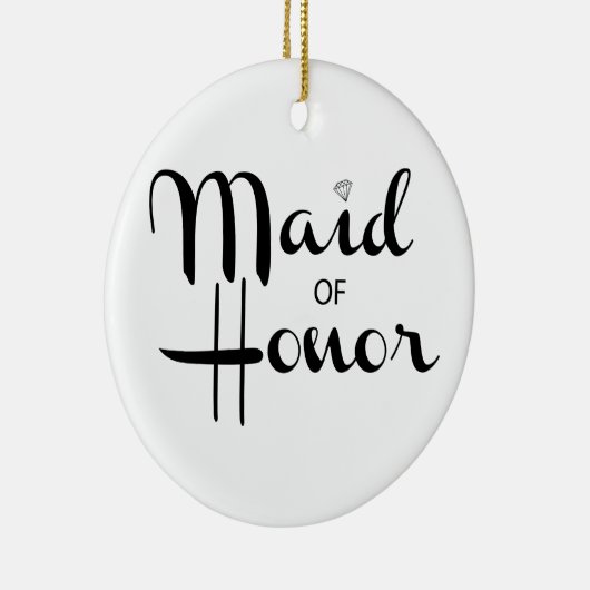 Trauzeugin Retro-Skript Keramik Ornament (Rechts)