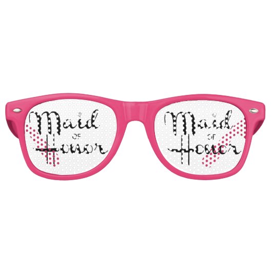 Trauzeugin Retro-Skript Sonnenbrille (Vorderseite)
