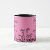Trauzeugin Rosa Blume Doodles Tasse (Zentrum)