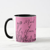 Trauzeugin Rosa Blume Doodles Tasse (Links)