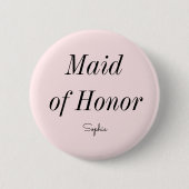 Trauzeugin Rosa Hochzeit Button (Vorderseite)