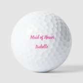 Trauzeugin Rosa Individuelle Name Geschenke Hochze Golfball (Vorderseite)