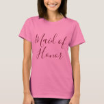 Trauzeugin Rosa T-Shirt<br><div class="desc">Ein schönes T-Shirt für Ihre Trauzeugin,  dieser rosa T - Shirt mit "Trauzeugin" in zauberhaftem Bordeaux geschrieben. Kaufen Sie noch heute Ihr Trauzeugin Shirt!</div>