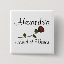 "Trauzeugin" - Rose mit rotem, langgestepptem Stam