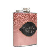 Trauzeugin-Rosen-GoldGlitzer-kundenspezifische Flachmann (Rechts)