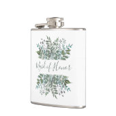 Trauzeugin Rustikaler Grünrahmen Flachmann (Links)