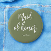 Trauzeugin Sage Green Wedding Button