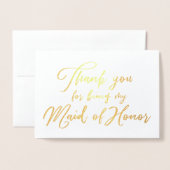 Trauzeugin Schöne Hochzeit Danke Folienkarte (Vorderseite mit Umschlag)