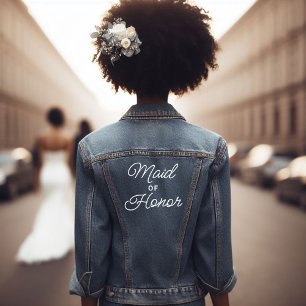 Trauzeugin Schrift Jeansjacke