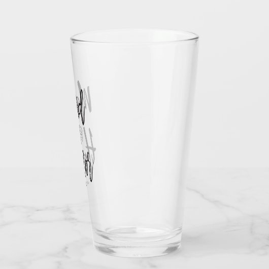 Trauzeugin | Schwarz-Script-Stil Glas (Links)