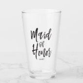 Trauzeugin | Schwarz-Script-Stil Glas (Vorderseite)