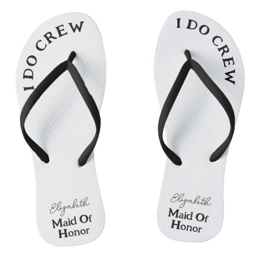 Trauzeugin Schwarz und Weiß Badesandalen (Fußbett)