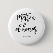 Trauzeugin Schwarz Weiß Hochzeitsbutton Button (Vorderseite)