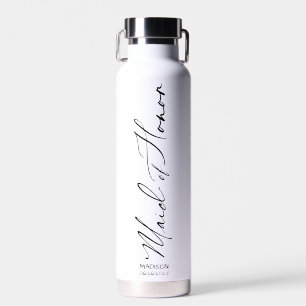 Trauzeugin   Schwarze, moderne Schrift Trinkflasche