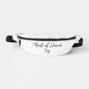 Trauzeugin Schwarzer Text auf White Fanny Pack Bauchtasche