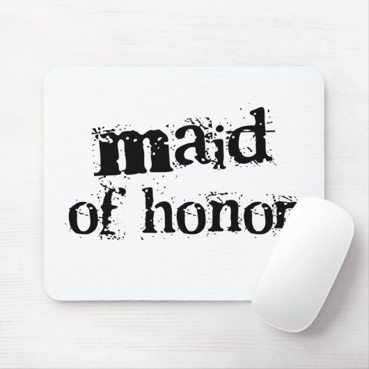 Trauzeugin-schwarzer Text Mousepad (Mit Mouse)