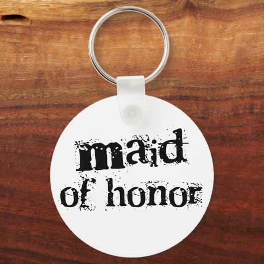 Trauzeugin Schwarzer Text Schlüsselanhänger (Vorderseite)