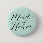 Trauzeugin Script Chic Wedding Brautparty Button (Vorderseite)