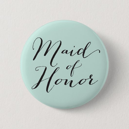 Trauzeugin Script Chic Wedding Brautparty Button (Vorderseite)