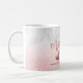 Trauzeugin Script Imitate Rose Gold + Snow Bokeh Kaffeetasse (Links)