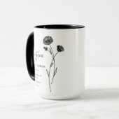 Trauzeugin September | Aster Birth Blume Tasse (Vorderseite Links)